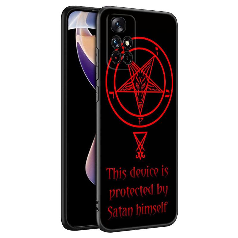 Пентаграмма 666 демонический сатанинский черный силиконовый чехол для телефона Xiaomi Redmi Note 10 11 11S 12 13 4G 8 9 11T Pro 5G + 8T 9S 10S 12S