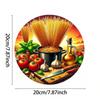 Винтажное металлическое настенное искусство Итальянская кухня Круглый Спагетти Помидор Декор для кухни Подарок