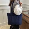 Осень и зима новая хлопковая одежда сумка через плечо студентка портативная сумка-тоут однотонная хлопковая большая вместимость тканевая сумка