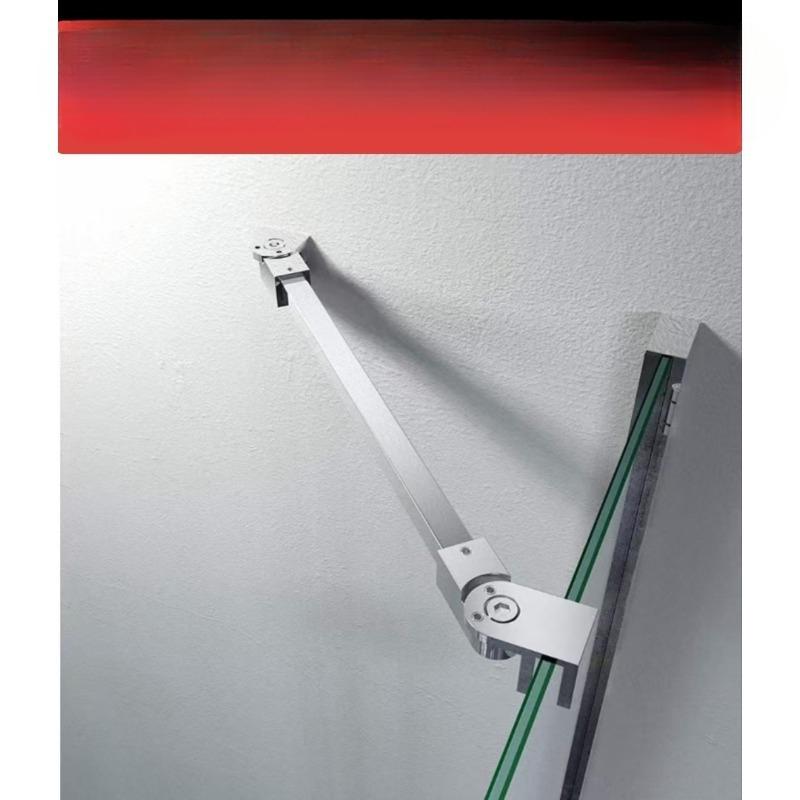 8-10mm Glass Door Swaying Prevention Adjustable Joint Glass Clamp Wall to Glass Shower Enclosure Fixing Bar Bracket