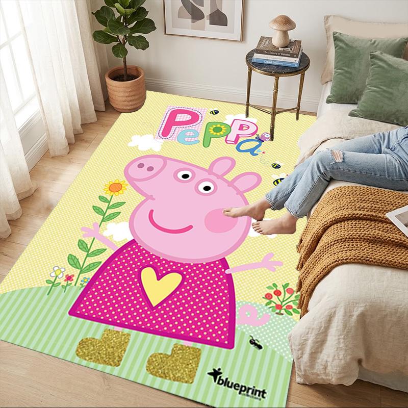 Peppa Pig Living Room Nonslip Area Rug Soft Carpet For Bedroom Game Playroom Sofa Office Home Decor Doormat Christmas Gift C9302934