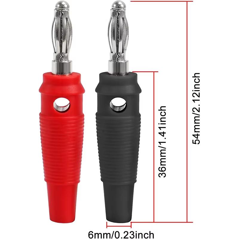 10Pcs 32A High Current Screw Type 4mm Banana Plugs Male Stackable Connector Speaker Cable Adapter 4mm High Current Banana Plugs