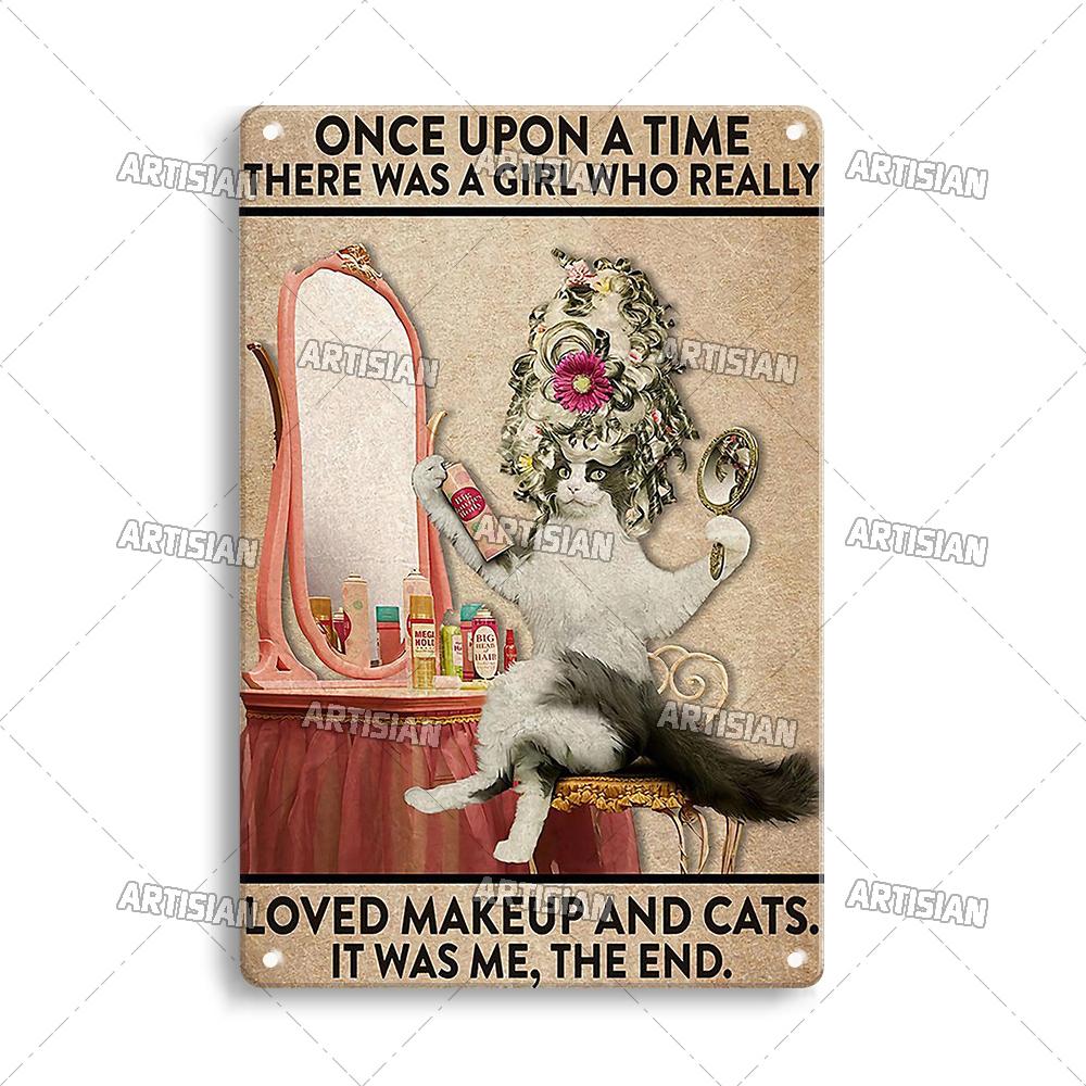 Артизан Кот Ретро Металлический Знак Забавный Питомец Винтажный Знак Декоративная Жестяная Табличка Гараж Бар Паб Клуб Кухня Дом Человек Пещера Настенный Декор