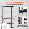 Storage Shelving Unit, 5-Tier Adjustable, 2000 lbs Capacity, Heavy Duty Garage Shelves Metal Organizer Utility Rack, Black, 36" L x 18" W x 72" H for