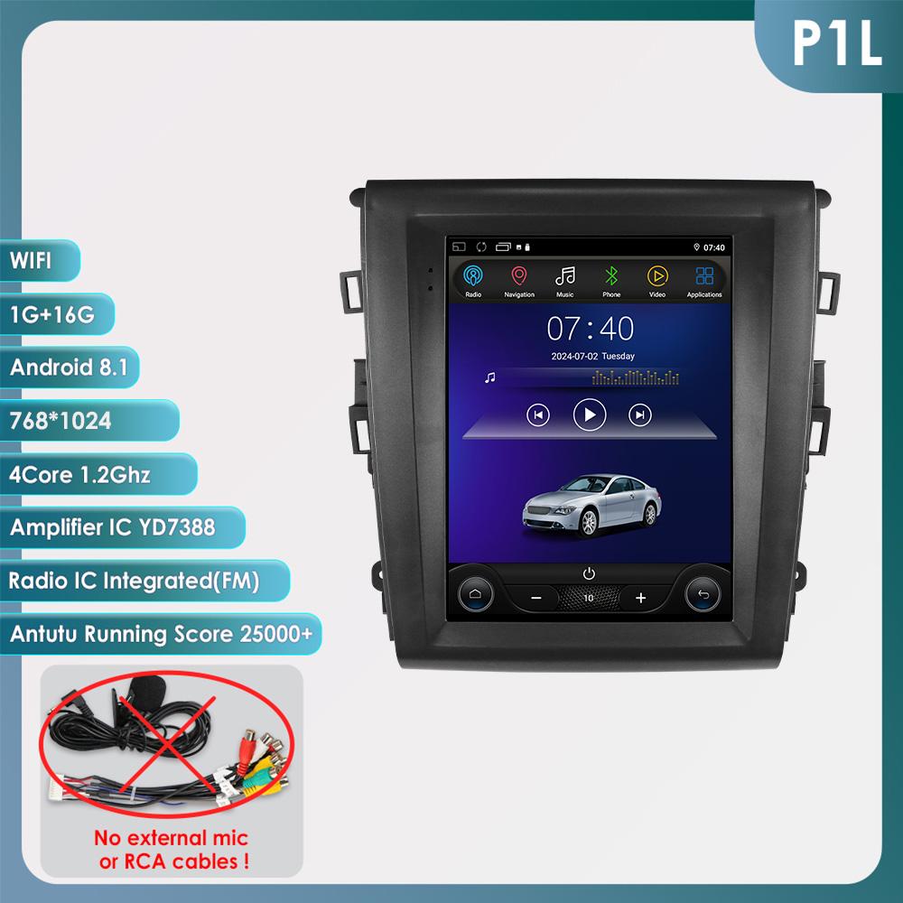 Интеллектуальное автомобильное радио для Ford Fusion Mondeo MK5 A/C 2013 - 2019 Беспроводной Carplay Android Auto 9.7'' 4G WIFI Авторадио Стерео