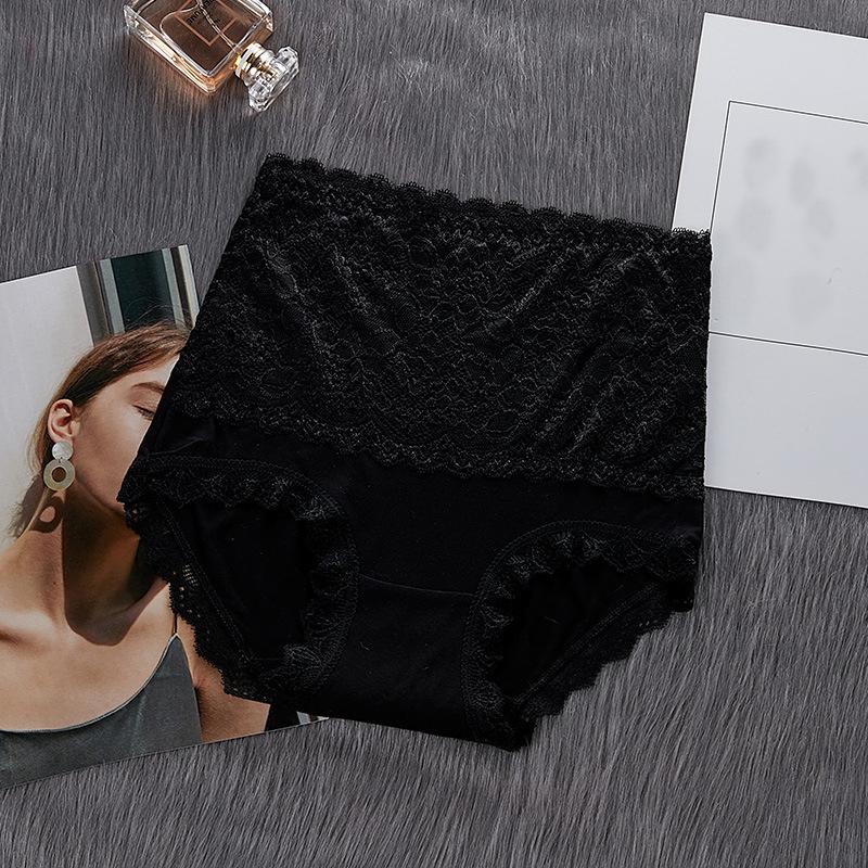 High Waist Lace Panties Women Seamless Slimming Tummy Control Briefs Sexy Plus Size Shapers Lingerie Cotton Health Knickers