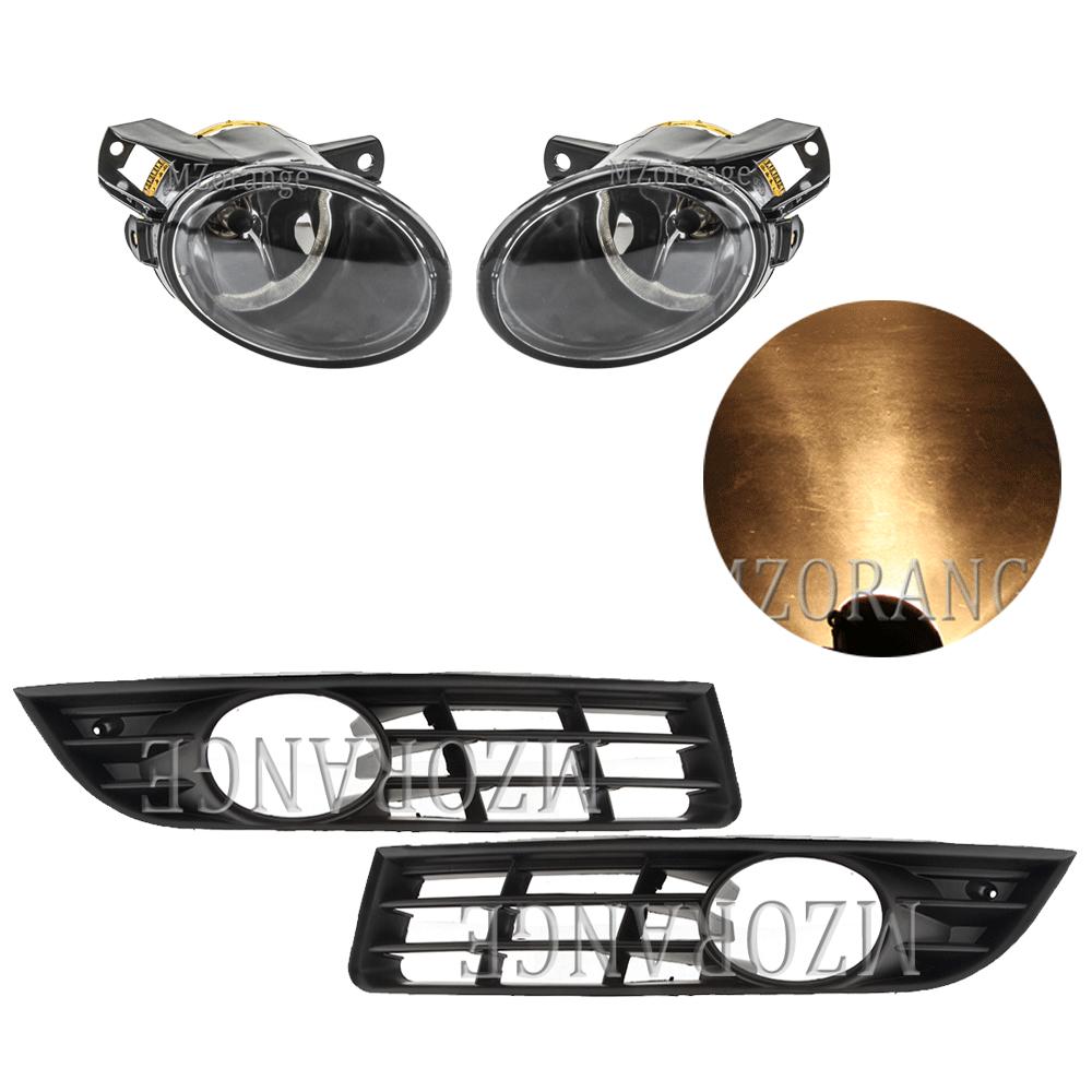 LED Fog Lights for VW Passat B6 2006-2011 Front Bumper Fog Lamp Cover Grill Bezel Headlight for Volkswagen Foglights accessories
