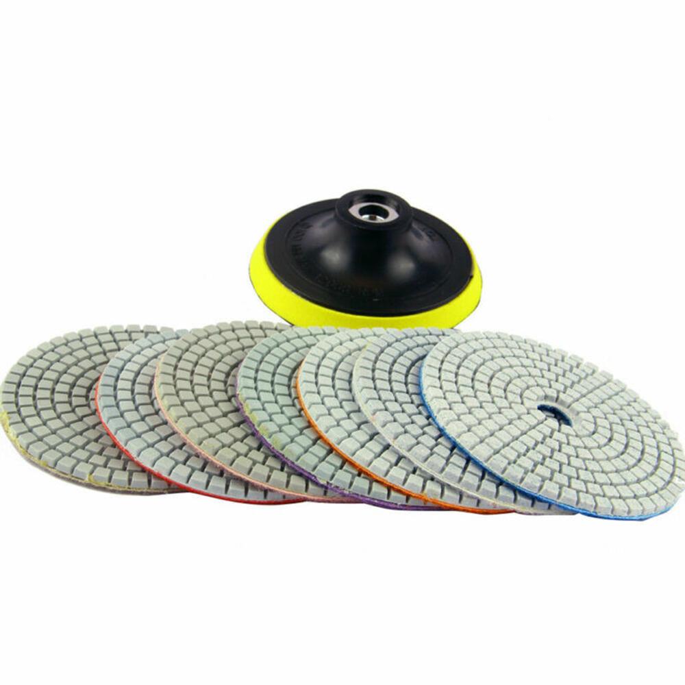 8pcs 3“Diamond Electric Grinder Polishing Pads For Granite Stone Tile Grindings.