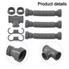 Flexible Double Sink Drain Kit 112 and 114 Inch P Trap Pipes for Sink Drainage