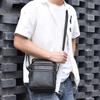 Genuine Leather Men's Shoulder Crossbody Bag, High-end Mobile Phone Bag, Casual and Trendy Shoulder Bag