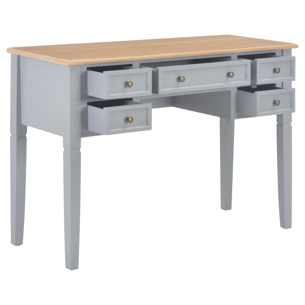 Desk Gray 109.5 x 45 x 77.5 cm Wood