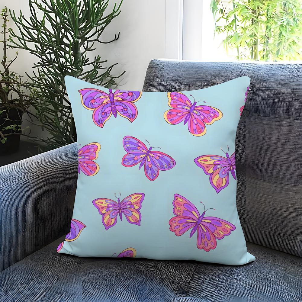 butterfly Cushion Cover Comfortable Reversible Pillow Cover Ideal for Car Sofa Bedroom Beyond