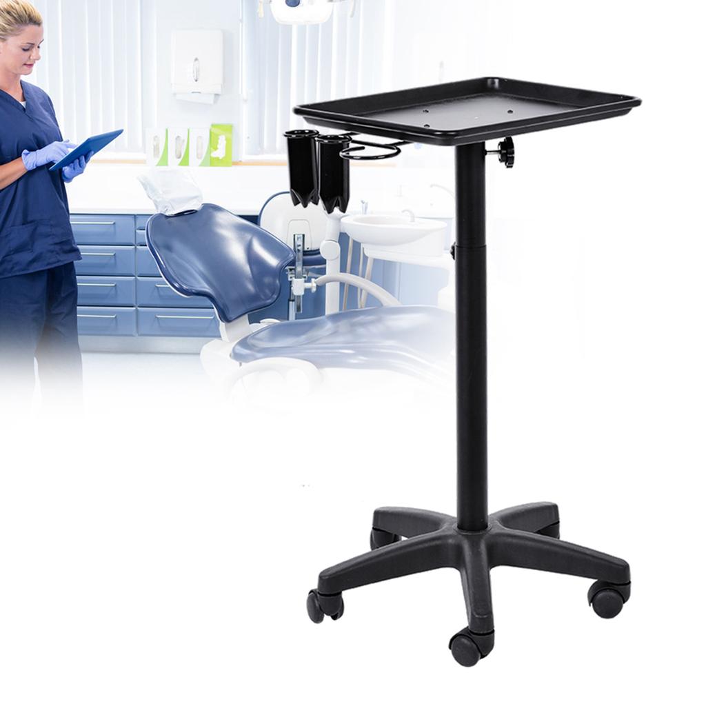 Aluminium Hair Salon Instrument Tray Adjustable Height Trolley Beauty Tools