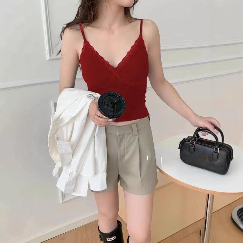 Новый сексуальный кружевной глубокий V-образный вырез на тонкой бретельке сзади, теплый с накладкой на груди, шерстяной жилет средней длины на бретельках