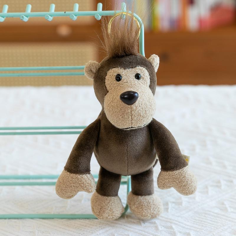 Мультяшный брелок с животным из джунглей, подвеска в виде лесного льва и тигра, плюшевая игрушка для сумки, бутиковая подвеска-украшение