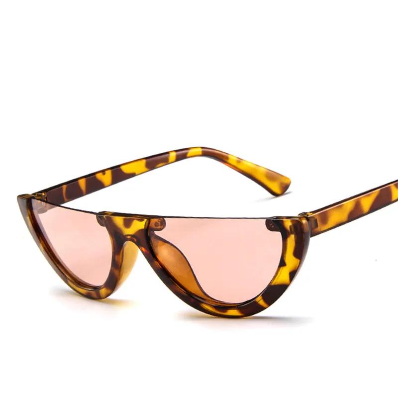 Colorful Half-Frame Sunglasses for Men Women Retro Trendy Street Style Personalized Lenses Lightweight Fashion Unisex Design