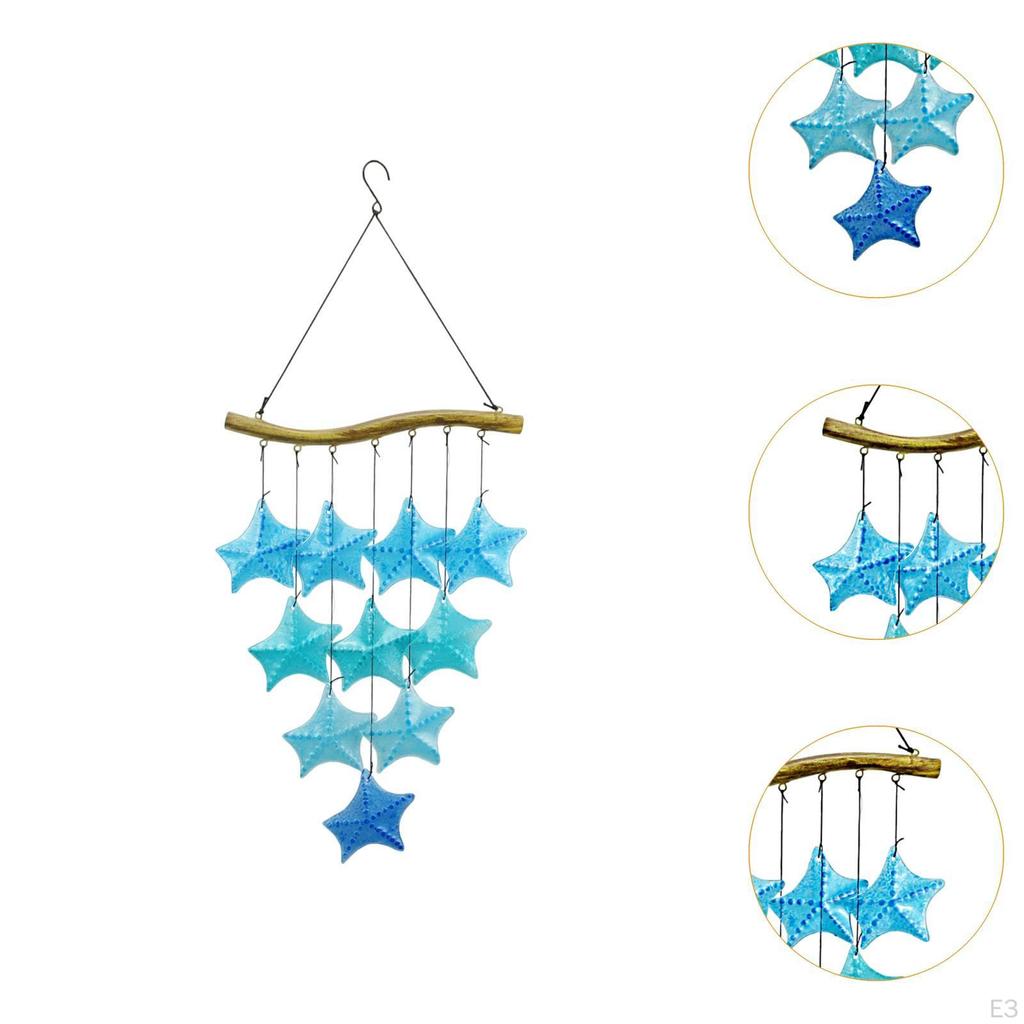 Glass Wind Chime Hanging Windchime Elegant Handmade Gift for Women Outdoor Decor Ornament Patio