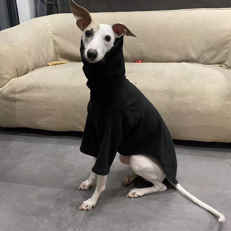 Black Dog Undershirt High-Neck Italian Greyhound Clothing Doberman Pinscher 2-leg Soft Clothing Dogs Winter Breathable Clothes