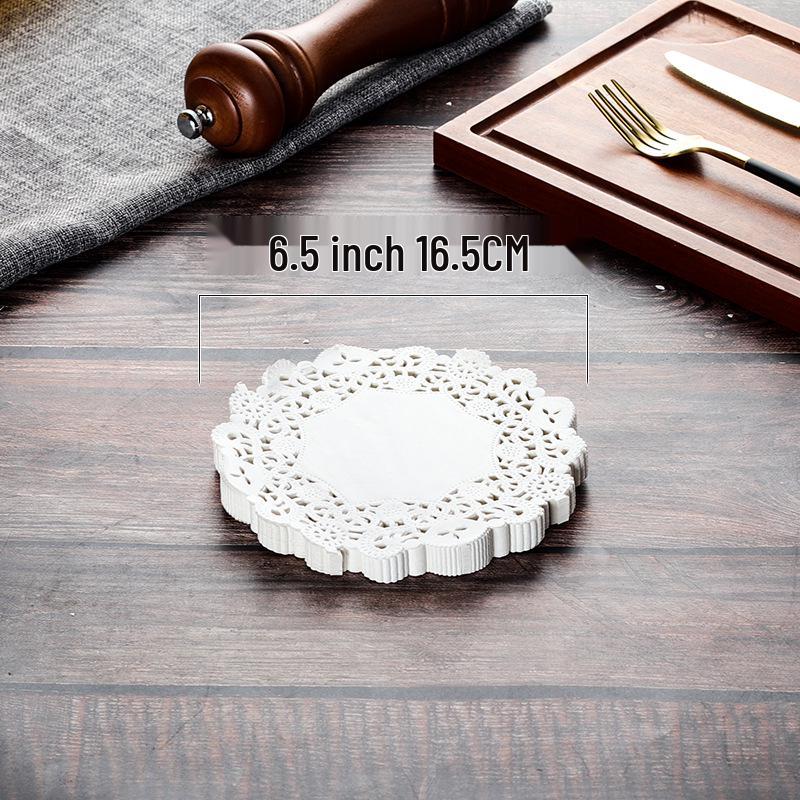 Lace Paper Doilies: Oil-Absorbing Baking Paper for Fried Foods, Cakes, and Bread - Round & Oval Floral Designs