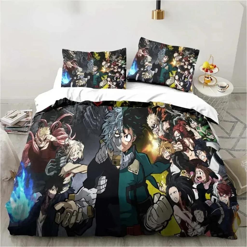3D Print Bedding Gift My Hero Academia Bedding Set Single Twin Full Queen King Size Bed Set Adult Kid Bedroom Home Textile