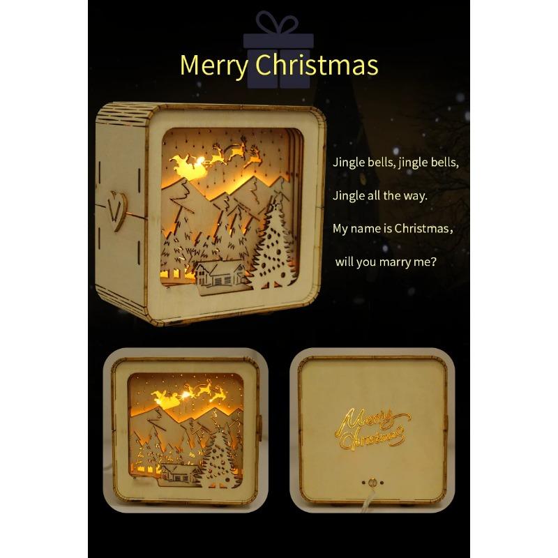 3D Деревянный пазл Ночной светильник, Деревянные пазлы для взрослых, Прикроватная лампа, DIY 3D Деревянные пазлы Светодиодная лампа, Креативные подарки для семьи и друзей