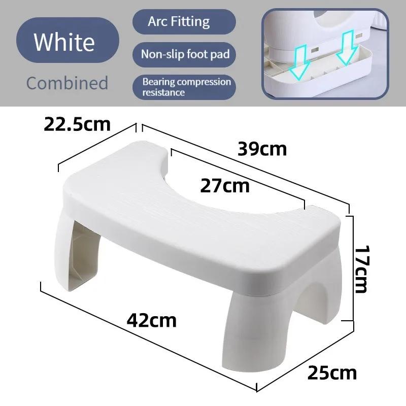 1 шт. складной табурет для унитаза, нескользящий табурет для ног, переносная ступенька для инструментов для ванной комнаты