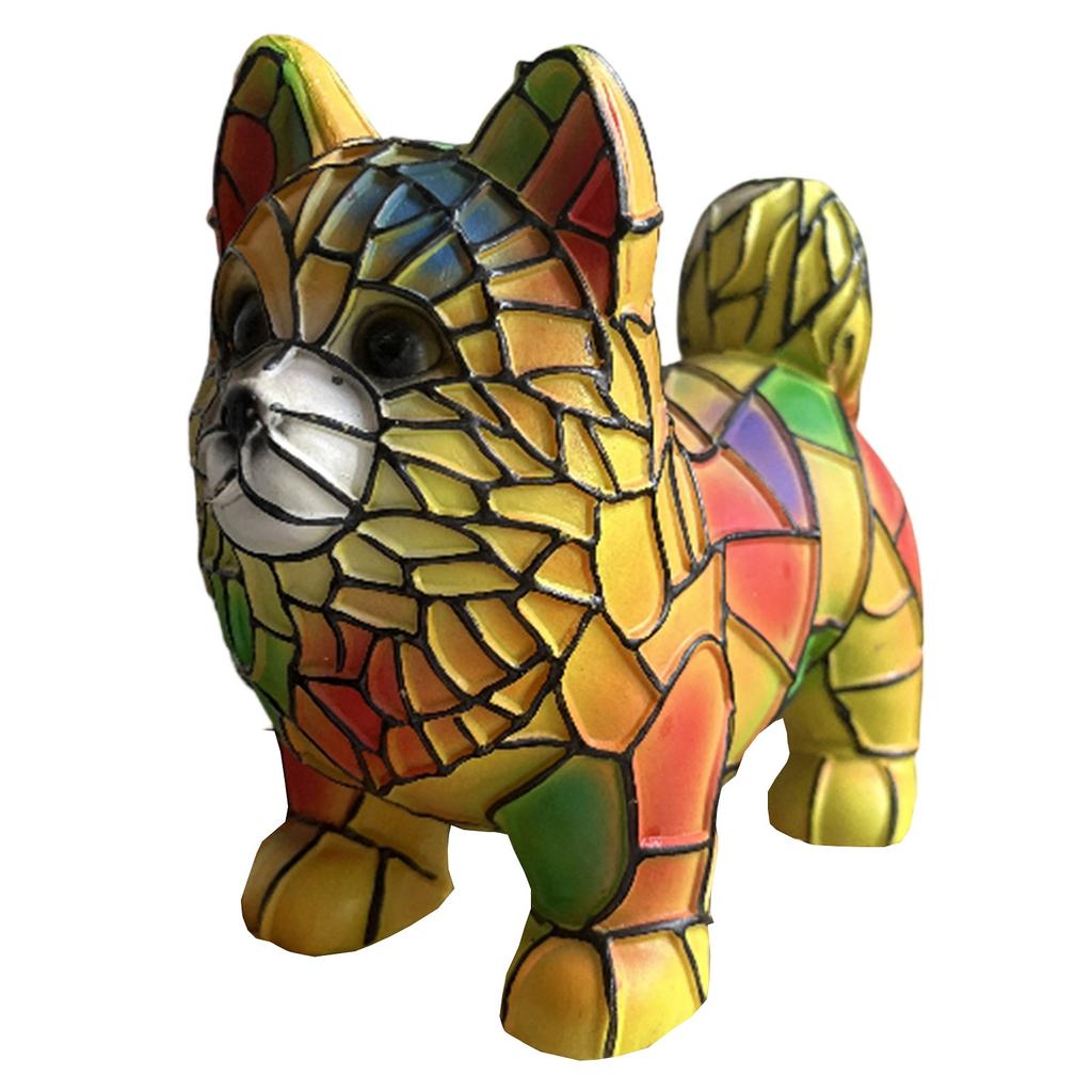 Ночной светильник Dog Series Art, французская лампа, лампа Corgi, настольный ночник с витражной смолой, светодиодный столик для милых питомцев, винтажный декор для дома в виде животных