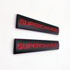2x Black&Red Metal Supercharged  Car Emblems Sport Bagde Turbo Sticker Decal