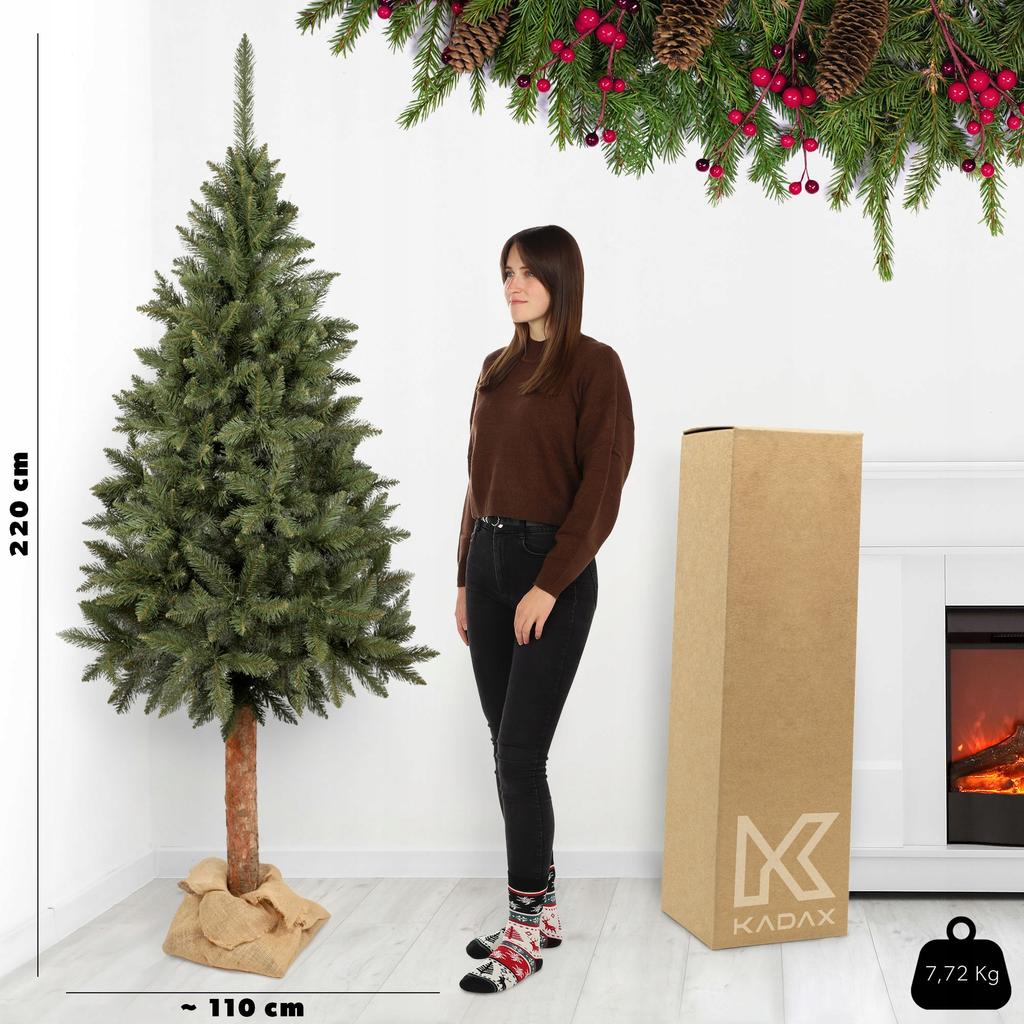KADAX Artificial Christmas Tree On a Trunk 220 Cm Natural Spruce