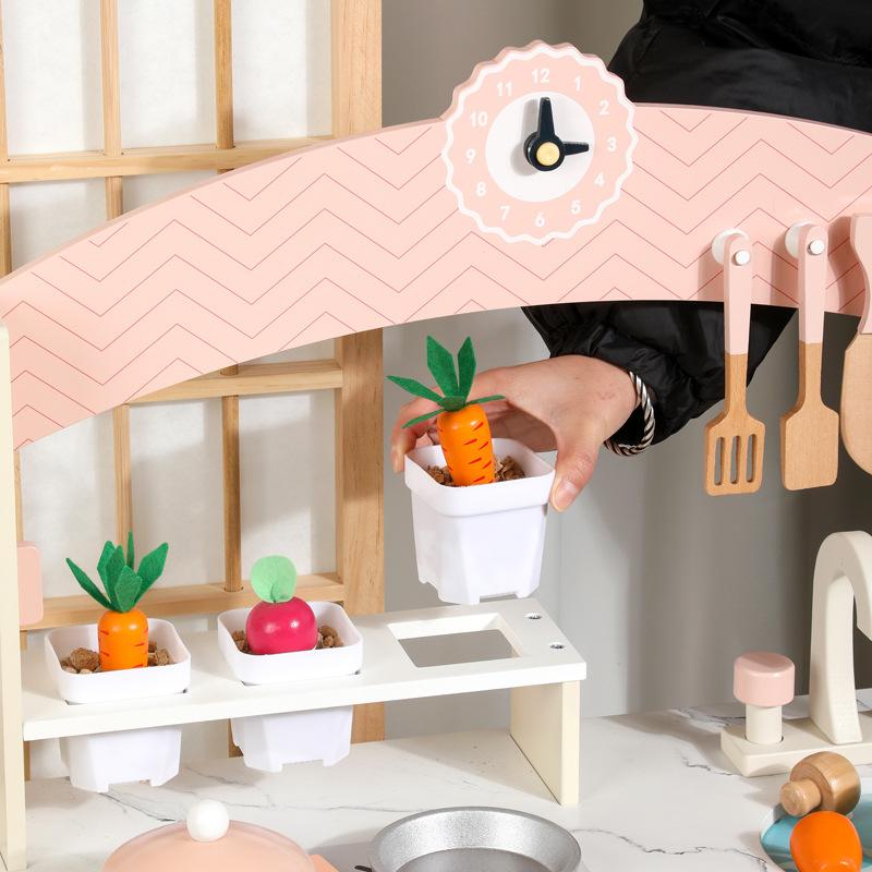 Деревянная детская большая имитация розовой кухни Che Che Le Suit Toy