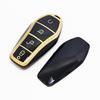 Gold Edge TPU Auto Interior Accessories Car Remote Key Case Fob For BYD Han EV Dolphin Qin Plusdmi Atto 3 Protection Cover Shell