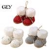 Christmas Gift Tags for Presents Knitted Boots Ornaments, Cute Hanging Plush Boot Decoration with Unique Party Favors Bell, Holiday Tree Pendant Home