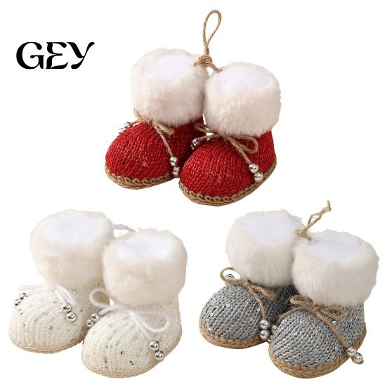 Christmas Gift Tags for Presents Knitted Boots Ornaments, Cute Hanging Plush Boot Decoration with Unique Party Favors Bell, Holiday Tree Pendant Home