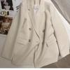 Autumn British Style Letter Embroidery White Women Coat And Jackets Long Sleeve Black Blazers