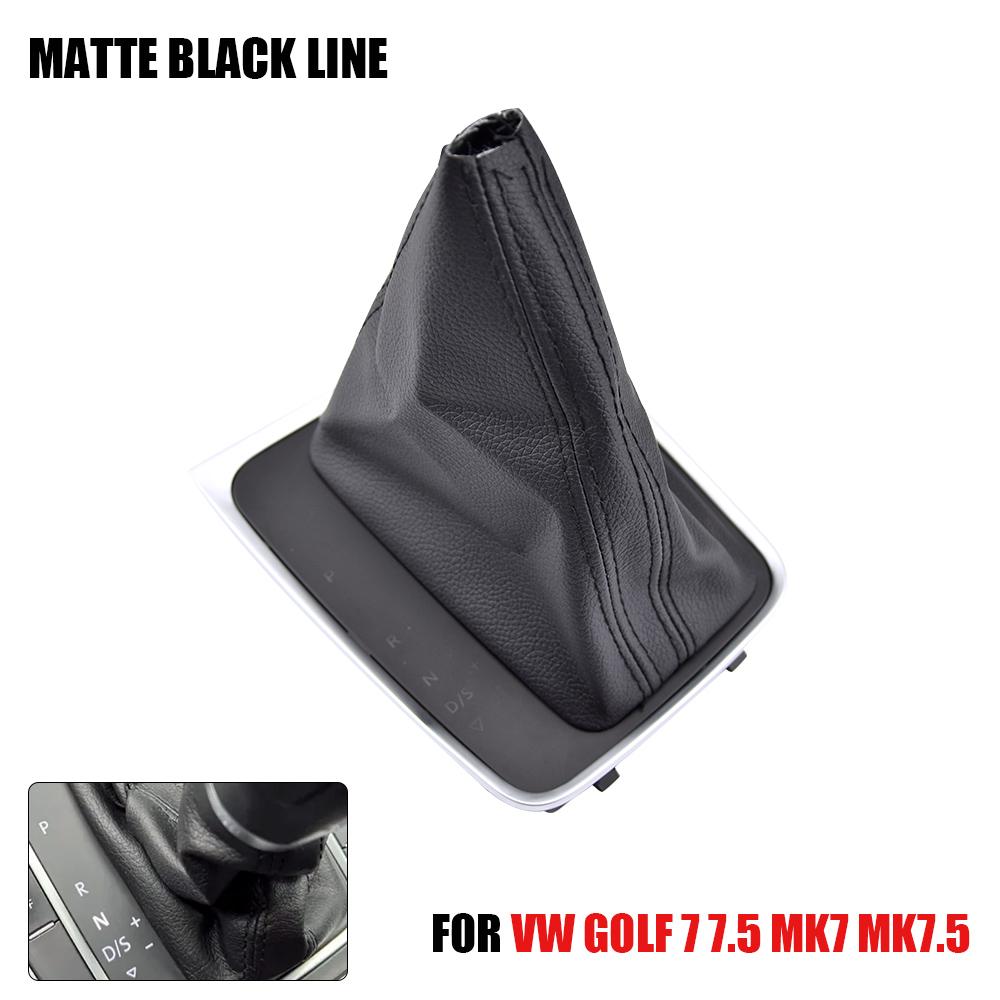 For VW Golf 7 7.5 MK7 Left Hand Drive Car Styling Shift Gear Knob Frame Bracket Leather Boot