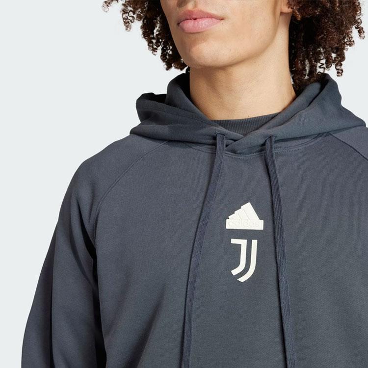 Adidas Худи Juventus Lifestyler мужские толстовки темно-синего серого цвета IT9692