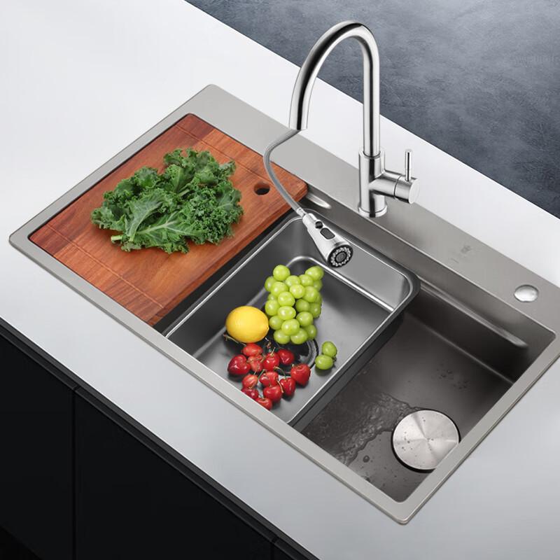OULIN 304 Stainless Steel Nano Coated Single Bowl Kitchen Sink