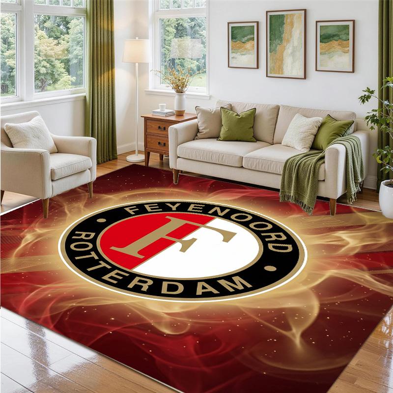 Feyenoord Design Crystal Velvet Rug Soft Decorative Mat for Bedroom Entrance