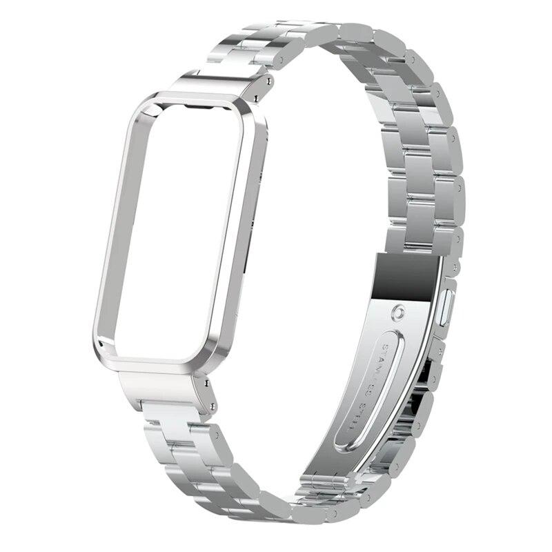 Ремешки из нержавеющей стали для Xiaomi Redmi Smart Band Pro, роскошный металлический браслет для часов Redmi Smart Band 2, ремень