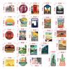 50Pcs Travel City Landscape Cartoon Graffiti Sticker Suitcase Waterproof Sticker