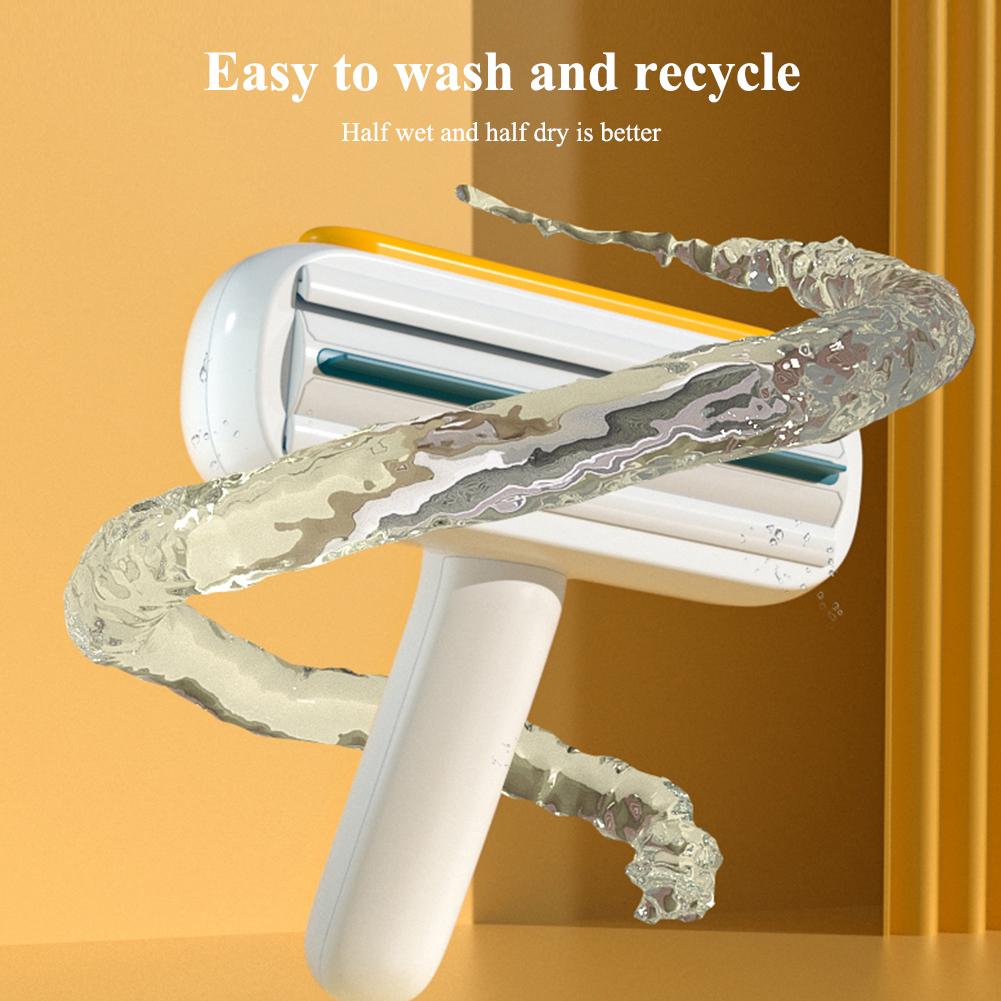 Pet Hair Remover Fluff Roller Two Way Lid Opening Design Pet Epilator Grooming Supplies For Dogs Cats