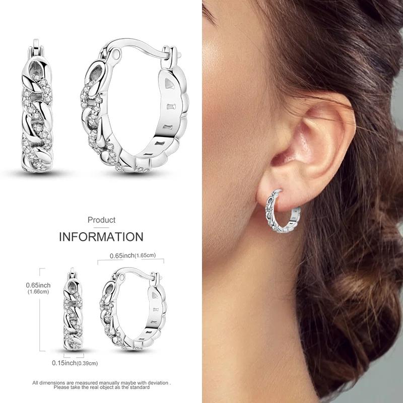 2024 New Earring for Women 925 Silver Sparkling Star Butterfly Heart Tassels Feather Hoop Earrings Engagement Wedding Jewelry