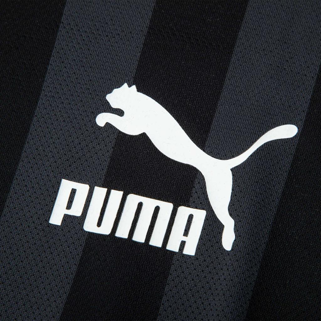 Puma Mens Lifestyle Series Casual Striped Crew Neck Short Sleeve T-Shirt Men Tops Black 620225-01