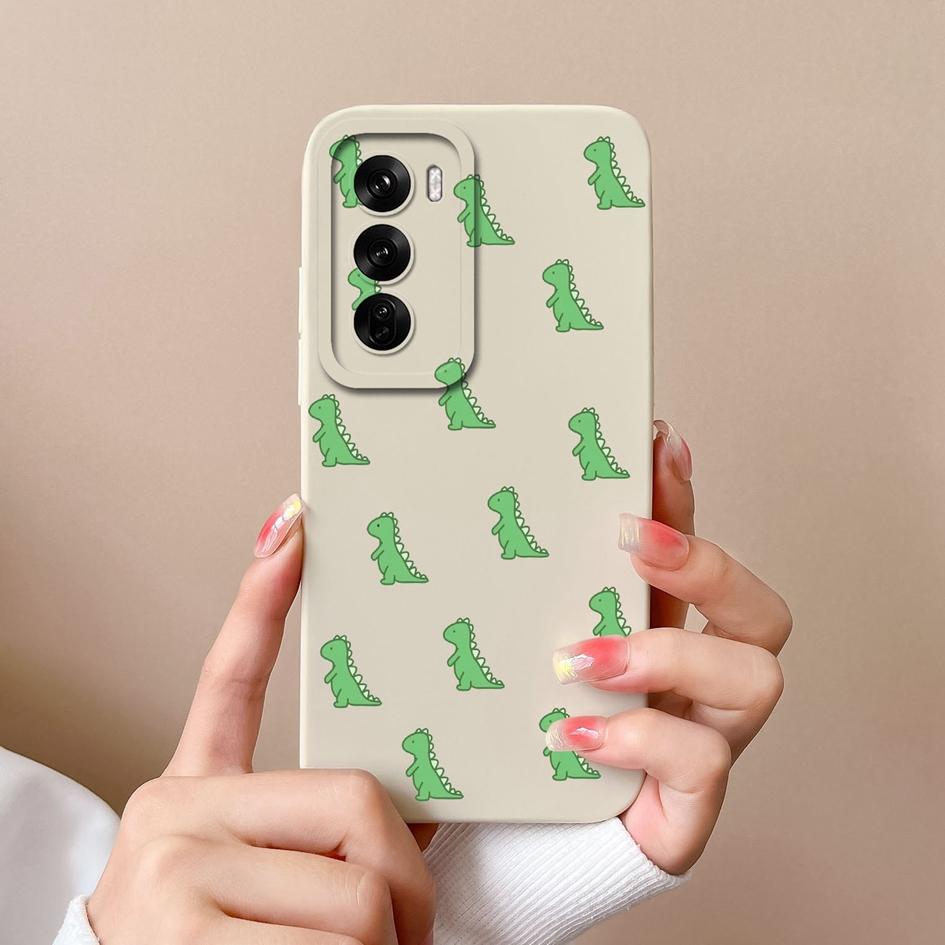 Чехол для телефона Oppo Realme Narzo N63 C61 C63 Reno 12 Reno12 Pro F бампер популярный мультяшный динозавр чехол анти-капля жидкий силиконовый чехол для OPPO чехлы