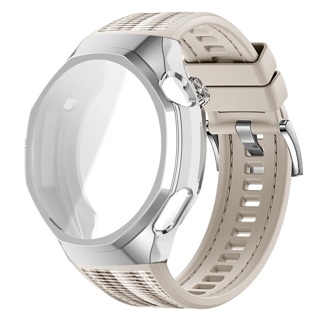 TPU Soft Case+Silicone Sport Woven Bracelet Band With TPU Protector Bumper Shell Cover For Huawei GT6 Pro 46mm