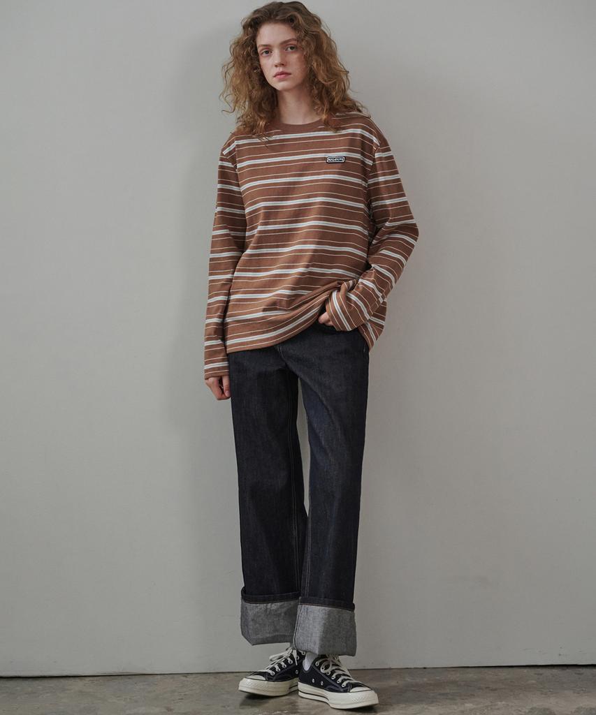 MALOUPE 5107 Regular Striped T-Shirt (Brown)