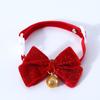 Аксессуары для домашних животных, регулируемый, изысканное качество изготовления, праздничный, предотвращает удушье, красный реквизит для фотографий, бархатный, новый