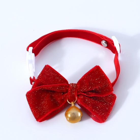 Аксессуары для домашних животных, регулируемый, изысканное качество изготовления, праздничный, предотвращает удушье, красный реквизит для фотографий, бархатный, новый