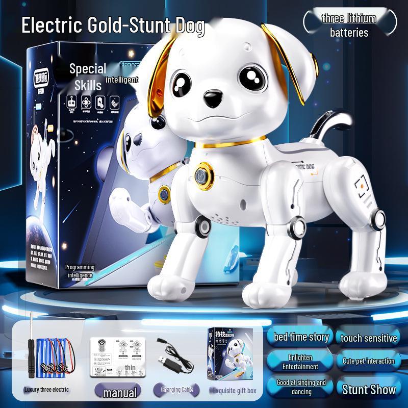 Children's Smart Remote Control Robot Dog Toy: Stunt, Music, Dancing, and Electric Features