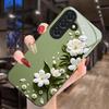 Стеклянный чехол для телефона с узором из белых цветов, подходит для Samsung Galaxy S26 S25 S24 S23 S22 S20 FE/Ultra/Plus, пылезащитный и ударопрочный